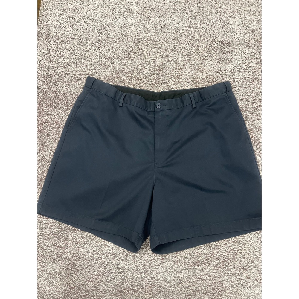 LL Bean Comfort Waist Navy Blue Cotton Twill Shorts Mens 42 Inseam 6 267794